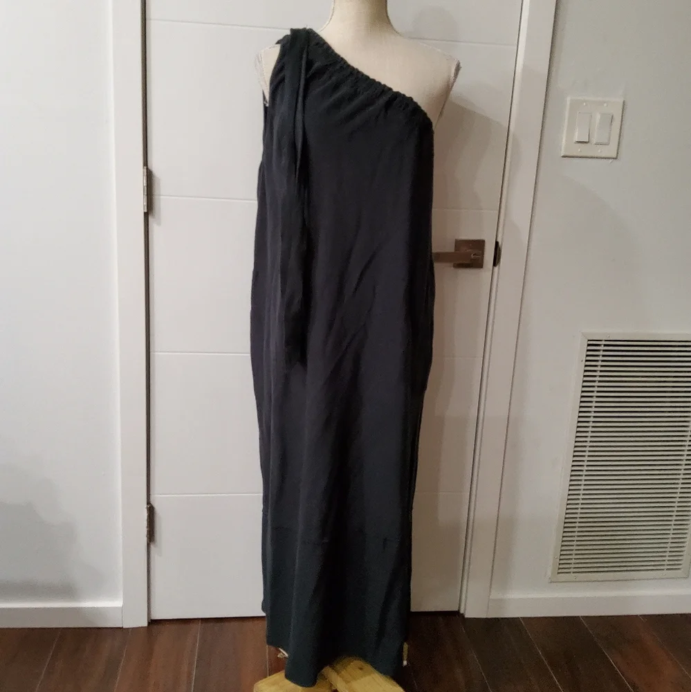 Daily Practice by Anthropologie Ruched One-Shoulder Mini Dress Size L - Picture 3 of 15